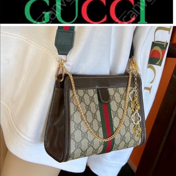 🚫SOLD🚫GUCCI OPHIDIA SUPREME 🔥🌺GorG🌺🔥3/Way Rare Size 9”🌺🔥Super Attractive - Picture 8 of 13